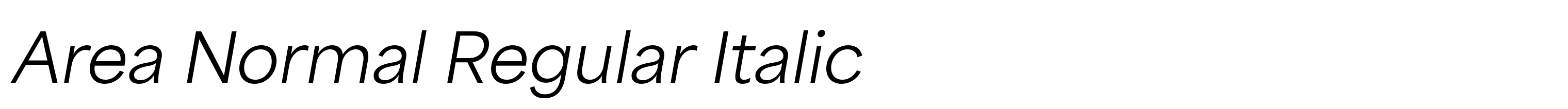 Area Normal Regular Italic